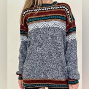 Alpaca Unisex Sweater 100% Alpaca Crewneck Knitted Pullover